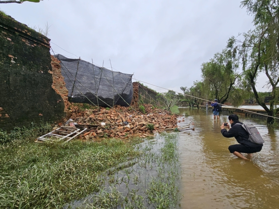  A section of Hue Imperial Citadel wall collapsed